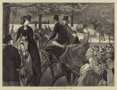 Une esquisse à Rotten Row - Francis S. Walker